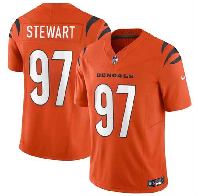 Men's Cincinnati Bengals #97 Shemar Stewart Orange 2025 Draft F.U.S.E. Vapor Untouchable Limited Stitched Football Jersey